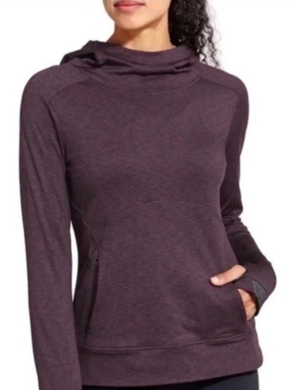Athleta Striated Stowe Hoodie Purple